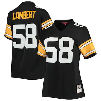 womens mitchell and ness jack lambert black pittsburgh stee